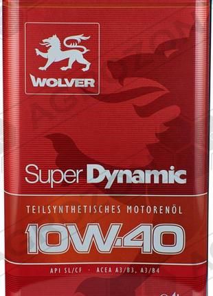 Моторне масло wolver super dynamic 10w-40 4 л