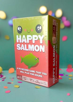 Настільні ігри англійською мовою happy salmon карткова гра сімейна для дітей і дорослих сім'ї english