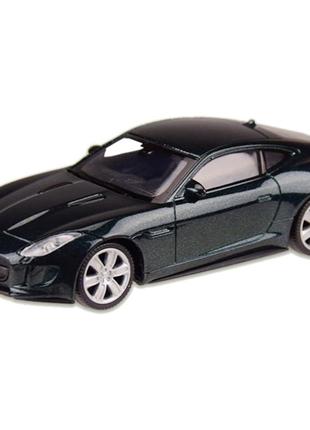 Машина металева jaguar f-type coupe "welly" 44049cw масштаб 1:43 (зелений)