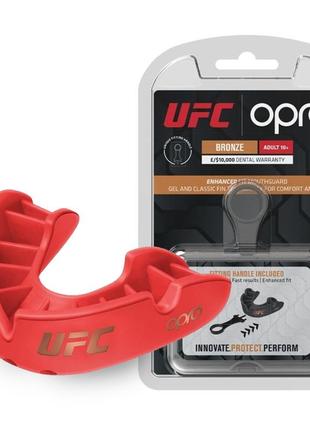 Капа для бокса защитная боксерская защита для единоборств opro bronze ufc взрослая red (ufc.) dm-11