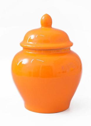 Чайница ваза богатства оранжевая 700мл.