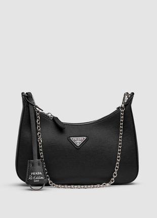 💎 prada re-edition 2005 saffiano leather bag black  ki99411
