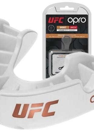 Капа боксерська opro junior bronze ufc hologram white (art.002264002)