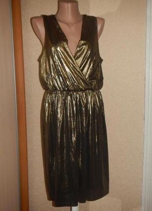 Брендовое вечернее золотистое платье george марокко этикетка2 фото