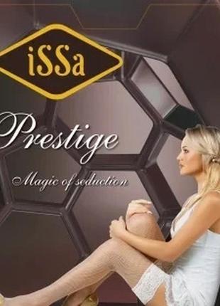 Колготки issa plus prestigeсетка  3/4 білий