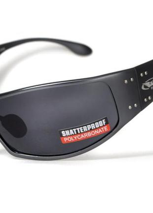 Открытыте защитные очки global vision bad-ass-2 gunmetal (gray) серые