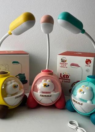 Лампа лед настільна дитяча нічник led на акумуляторі світодіодна usb