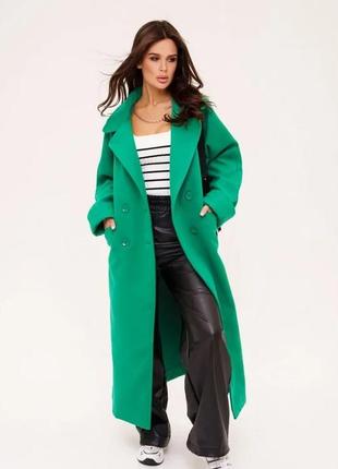 Жіночі пальта issa plus 13549  xl зелений