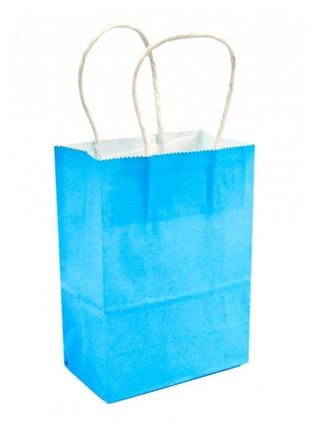 Пакет упаковочный бумажный голубой