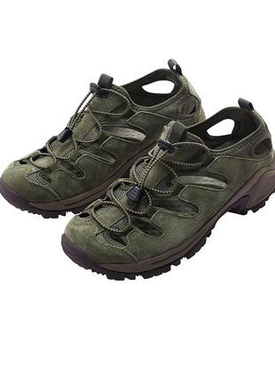 Трекинговые летние ботинки naturehike cnh23se004 размера 40 в темно-зеленом цвете.