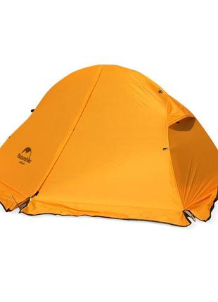 Легкая одноместная палатка с футпринтом naturehike cycling 1 nh18a095-d, 210t, оранжевая