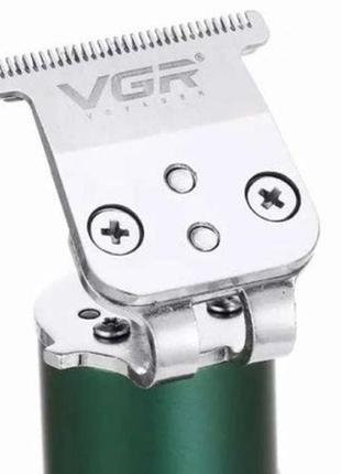 Беспроводная аккумуляторная машинка для стрижки vgr со сменными 5 насадками (длинна стрижки: 1.5 - 6 мм) ms-113 фото
