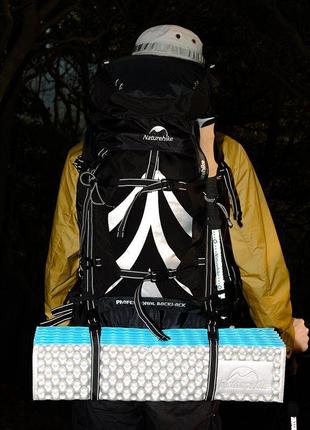 Туристический рюкзак от naturehike nh70b070-b, объем 70 л+5 л, светло-коричневого цвета.9 фото