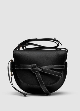 💎 loewe gate small leather and jacquard shoulder bag black  ki99419