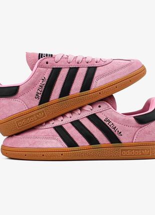 Женские кроссовки adidas handball spezial core black clear pink gum 36-37-38-39-40