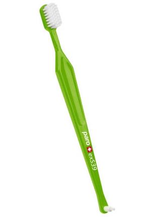 Зубная щетка paro swiss exs39 ультрамягкая салатовая (7610458007143-light-green)