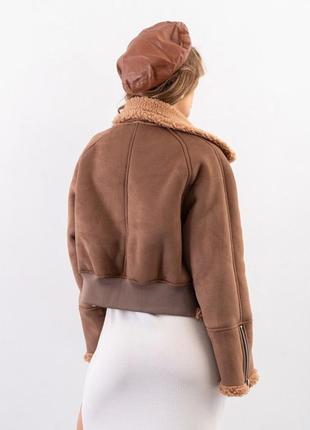 Жіночі куртки issa plus 14287  s коричневий3 фото