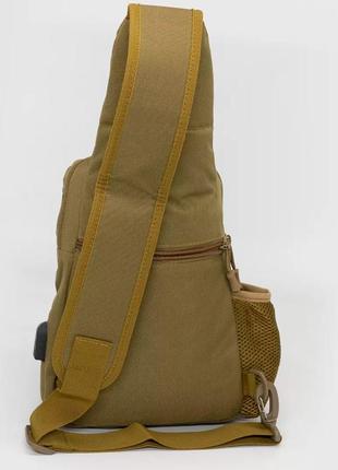 Тактическая штурмовая военная полицейская плечевая сумка через плечо 5 л для охоты, рыбалки койот8 фото