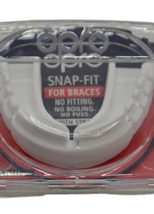 Капа боксерська opro snap-fit for braces white (art.002318004)5 фото