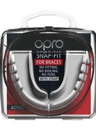 Капа боксерська opro snap-fit for braces white (art.002318004)4 фото