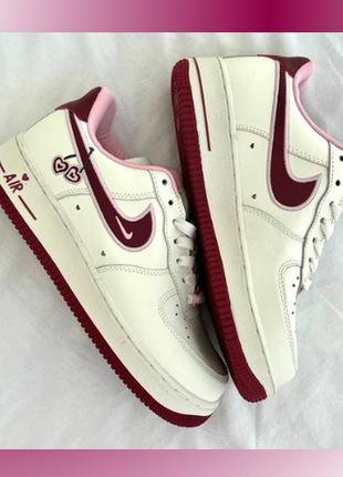 Nike air force cherry low x valentine’s day кроссовки для девочек женские кросси качестов огонь сердечки