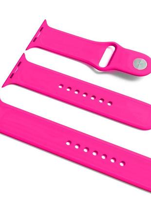 Силіконовий ремінець для apple watch sport band 38/40 (s/m & m/l) 3pcs (рожевий / barbie pink)