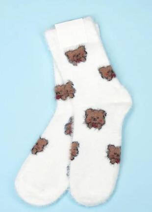 Шкарпетки issa plus ns-347  36-41 білий/коричневий