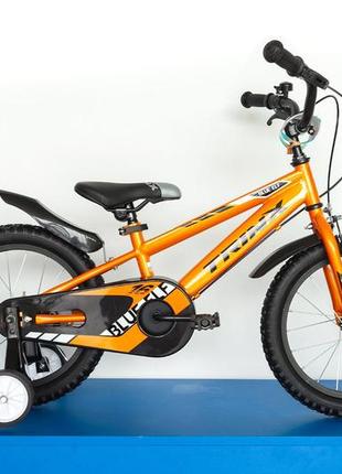 Дитячий велосипед 16" trinx blue elf 2.0 orange-black-white (10630095)