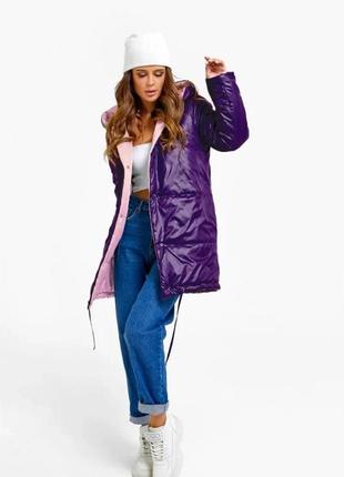 Жіночі куртки issa plus sa-31  3xl фіолетовий/рожевий