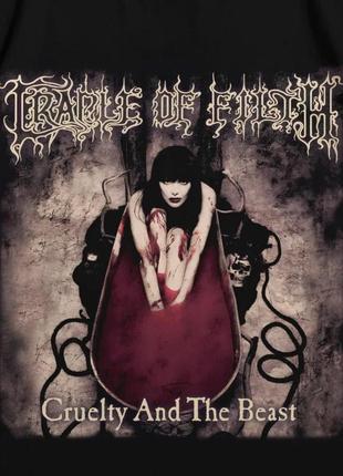 Футболка з принтом cradle of filth cruelty and the beast m чорний2 фото