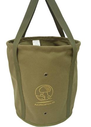 Ведро для грибов acropolis вг-1 брезент на 8.5 литров