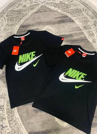 Мужская футболка nike swoosh черная с принтом