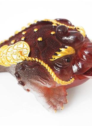 Чайна іграшка жаба багатства червона велика bm