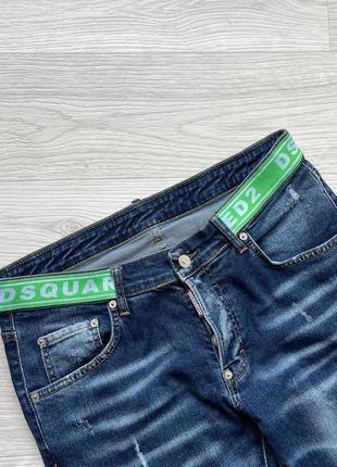 Шикарные джинсы dsquared2 distressed slim fit jeans blue3 фото