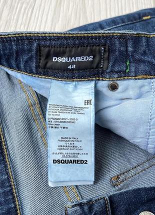 Шикарные джинсы dsquared2 distressed slim fit jeans blue8 фото