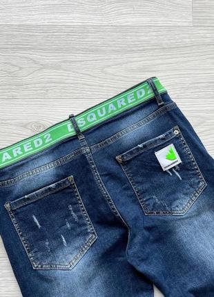 Шикарные джинсы dsquared2 distressed slim fit jeans blue6 фото