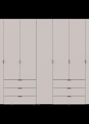 Распашной шкаф для одежды doros гелар комплект кашемир 3+4 дсп 271.2х49.5х203.4 (80737641)
