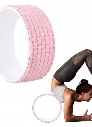 Колесо для йоги и фитнеса springos dharma yg0019 pink/white7 фото