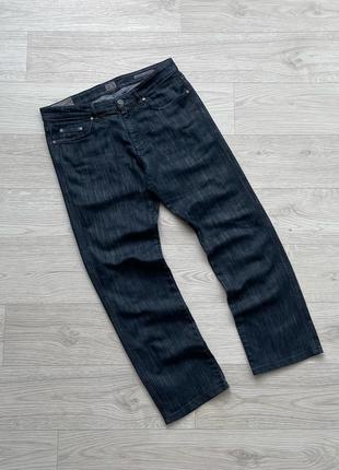 Оригінальні джинси zegna slim fit regular rise straight jeans navy