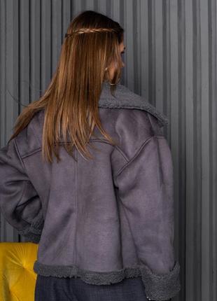 Жіночі куртки issa plus 14272  s сірий3 фото