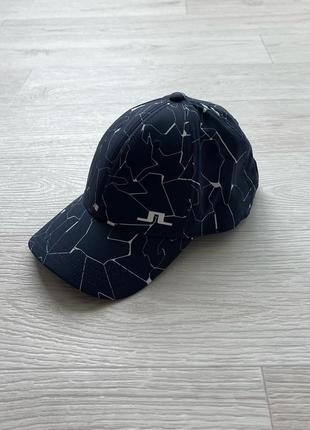 Шикарна кепка бейсболка j.lindeberg asgi ludvig golf print cap blue/white