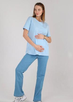 Джинсы для беременных 2330 0035 голубые