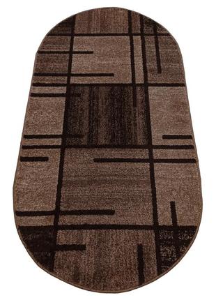 Килим овальний 0.6 х 1.1 м espresso beige / d.brown 02239a