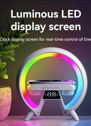 Настольный ночник с беспроводной зарядкой g-lite xm-x63, светящийся будильник uv-876...