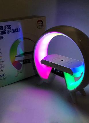 Настольный ночник с беспроводной зарядкой g-lite xm-x63, светящийся будильник uv-876...