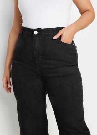 Укорочені стрейчеві джинси батал. джинсові кюлоти великий розмір