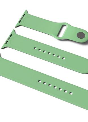 Силиконовый ремешок для apple watch sport band 42 / 44 / 45 / 49 (s/m & m/l) 3pcs, мятный / mint