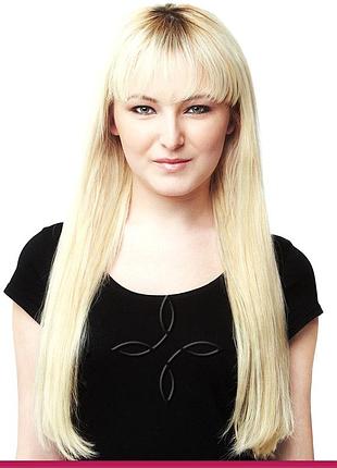 Натуральные славянские волосы на трессе 45-50 см 100 грамм, блонд №60