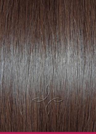 Натуральные славянские волосы на трессе 45-50 см 100 грамм, шоколад №03