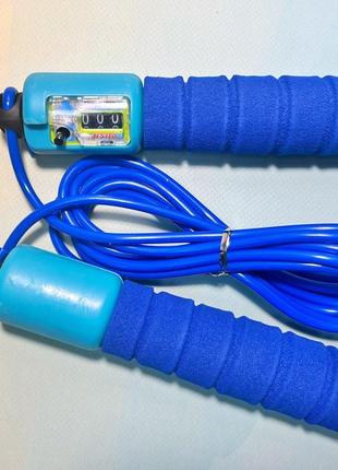 Скакалка з вбудованим лічильником, довжина 295 см, 1шт в пакеті, синя